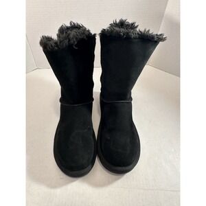 Koolaburra By UGG Remley Black Suede Boots Women's Size 6